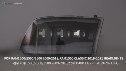 VLAND LED Projector Headlights For Dodge Ram 1500/2500/3500 2009-2018/Ram 1500 Classic 2019-2021