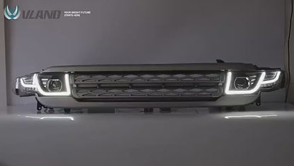 VLAND Projector Headlight With Black Bumper / Grill And Taillights Kit For 2007-2015 Toyota FJ Cruiser