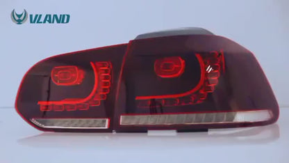 VLAND LED Taillights for Volkswagen Golf 6 MK6 2008-2013 With Sequential indicators