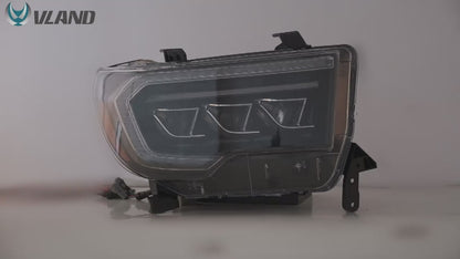 VLAND LED Projector Headlights For 2007-2013 Toyota Tundra & 2008-2022 Toyota Sequoia