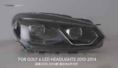 VLAND LED Headlights For Volkswagen Golf Mk6 2009-2014 Halogen Models