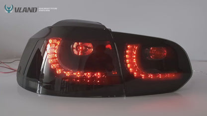 VLAND LED Taillights for Volkswagen Golf 6 MK6 2008-2013 With Sequential indicators