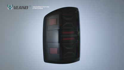 VLAND Full LED Tail Lights Fit For GMC Sierra 2014-2018 1500 2015-2018 2500HD 3500HD