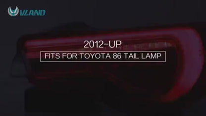 VLAND Full LED Tail Lights for Toyota 86 GT86 2012-2020 Subaru BRZ 2013-2020 Scion FR-S 2013-2020