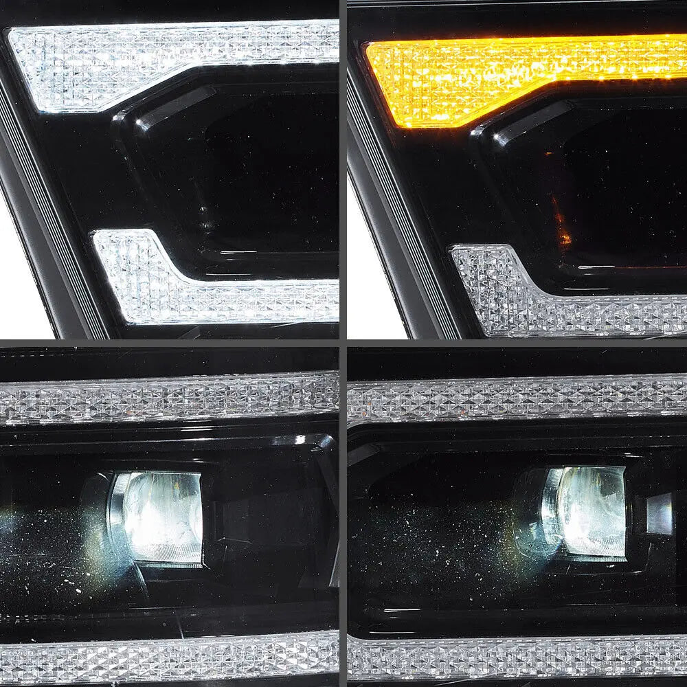 VLAND Full LED Projector Headlights For 2019-2024 RAM 1500