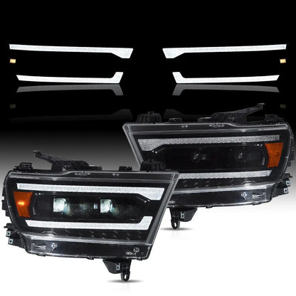 VLAND Full LED Projector Headlights For 2019-2024 RAM 1500