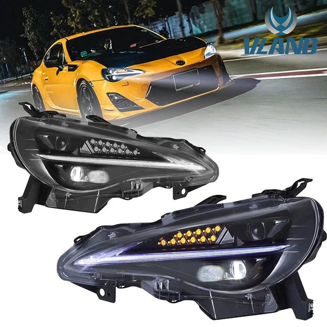 VLAND Full LED Headlights For 2012-2021 Toyota 86 GT86, Scion Frs, Subaru Brz