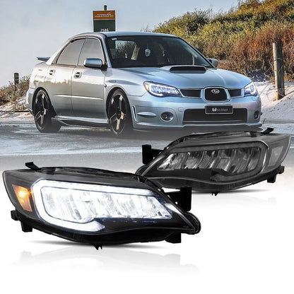 VLAND Full LED Headlights Assembly Compatible For Subaru Impreza / WRX STI 2008-2014