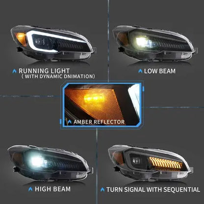 VLAND LED Projector Headlights For Subaru WRX STI 2015-2021 ( Not Fit A 18-21 WRX Models with AFS/SRH)