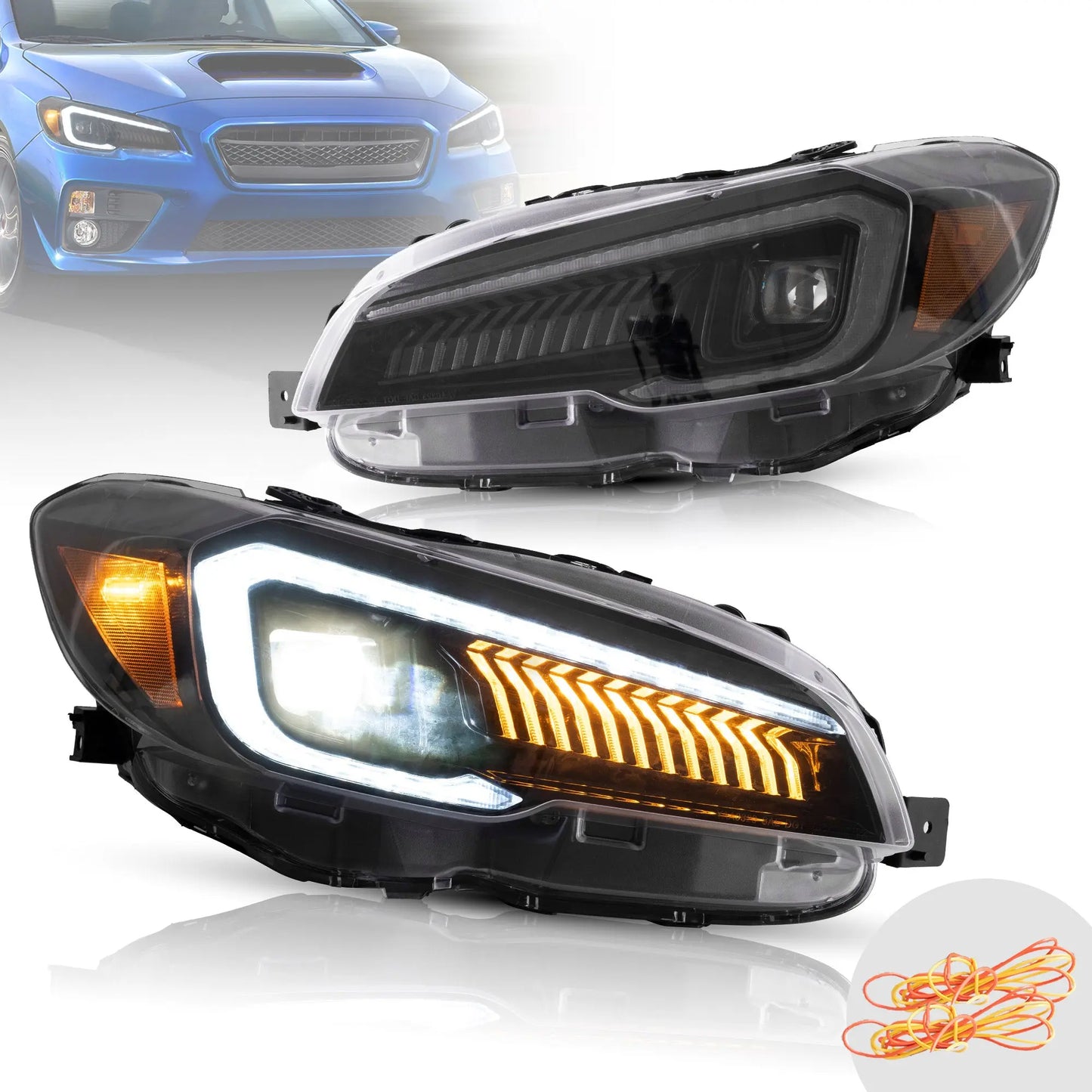 VLAND LED Projector Headlights For Subaru WRX STI 2015-2021 ( Not Fit A 18-21 WRX Models with AFS/SRH)