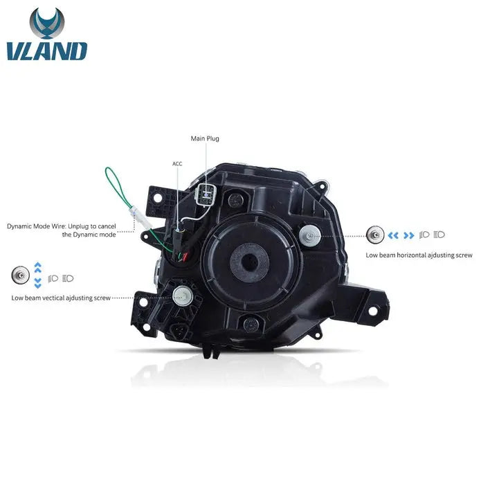 VLAND Full LED Headlights For Suzuki Jimny 2018-UP 4th Gen JB64W JB74W