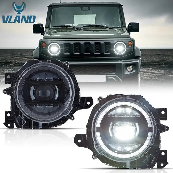 VLAND Full LED Headlights For Suzuki Jimny 2018-UP 4th Gen JB64W JB74W