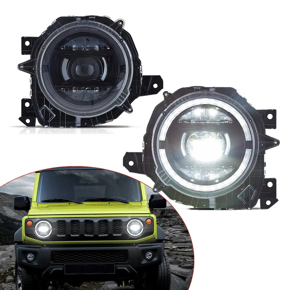 VLAND Full LED Headlights For Suzuki Jimny 2018-UP 4th Gen JB64W JB74W