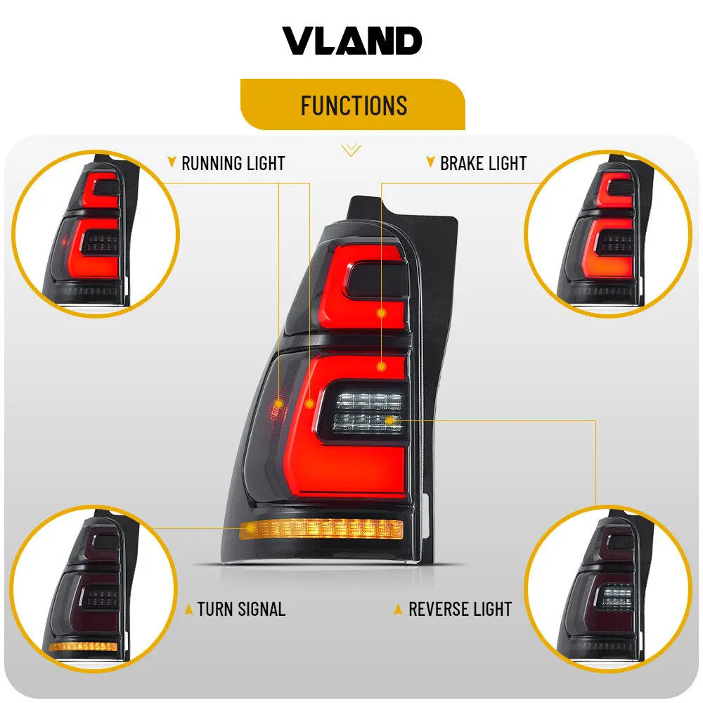 2003-2009 Toyota 4Runner Full LED Rear Tail Lights Assembly