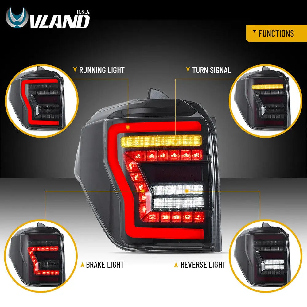 2010-2024 Toyota 4Runner Full LED Rear Tail Lights Assembly