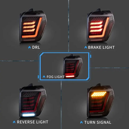 VLAND Full LED Tail Lights For Toyota 4Runner 2014-2021 w/Start Up Dynamic Animation