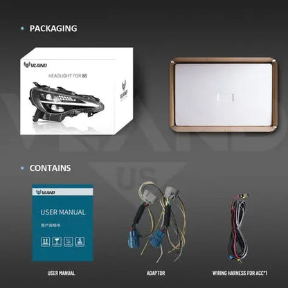 VLAND Full LED Headlights and Taillights For Toyota 86 2012-2020 Subaru BRZ 2013-2019 Scion FR-S 2013-2016 1st Gen