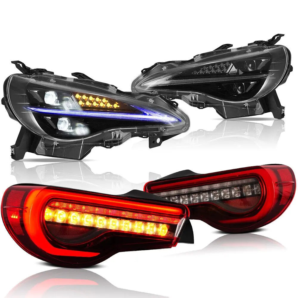 VLAND Full LED Headlights and Taillights For Toyota 86 2012-2020 Subaru BRZ 2013-2019 Scion FR-S 2013-2016 1st Gen