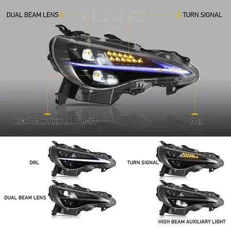 VLAND Full LED Headlights And Taillights For 2012-2020 Toyota 86/GT86 Subaru brz Scion frs