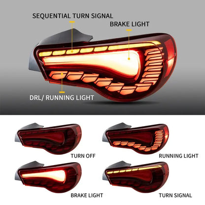 VLAND LED Tail Lights For 2012-2020 Toyota 86 GT86 & Subaru BRZ & Scion FRS Aftermarket Rear Lamps