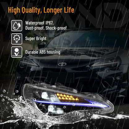 VLAND Full LED Headlights For 2012-2021 Toyota 86 GT86, Scion Frs, Subaru Brz