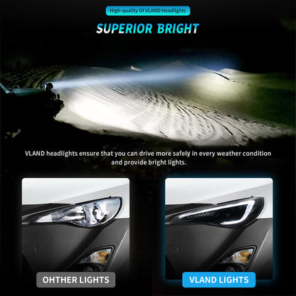 VLAND LED Headlights For Toyota 86 GT86 2012-2021 Subaru Brz Scion FR-S
