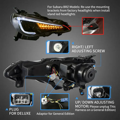VLAND LED Headlights For Toyota 86 GT86 2012-2021 Subaru Brz Scion FR-S