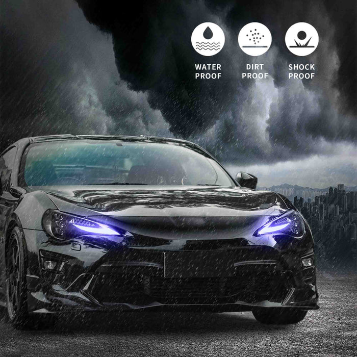 VLAND RGB LED Headlights For 2012-2021 Toyota 86 GT86, Scion Frs, Subaru Brz