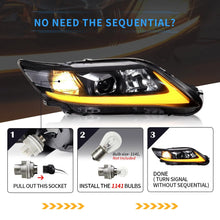 VLAND LED Projector Headlights For 2010 2011 Toyota Camry Base LE SE and XLE w/Sequential (US version)