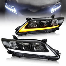 VLAND LED Projector Headlights For 2010 2011 Toyota Camry Base LE SE and XLE w/Sequential (US version)