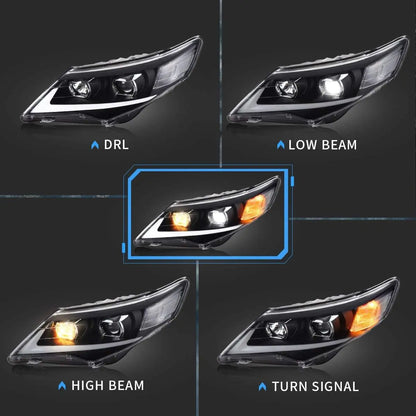VLAND Projector Headlights For Toyota Camry 2012-2014 (Fit For American Models)