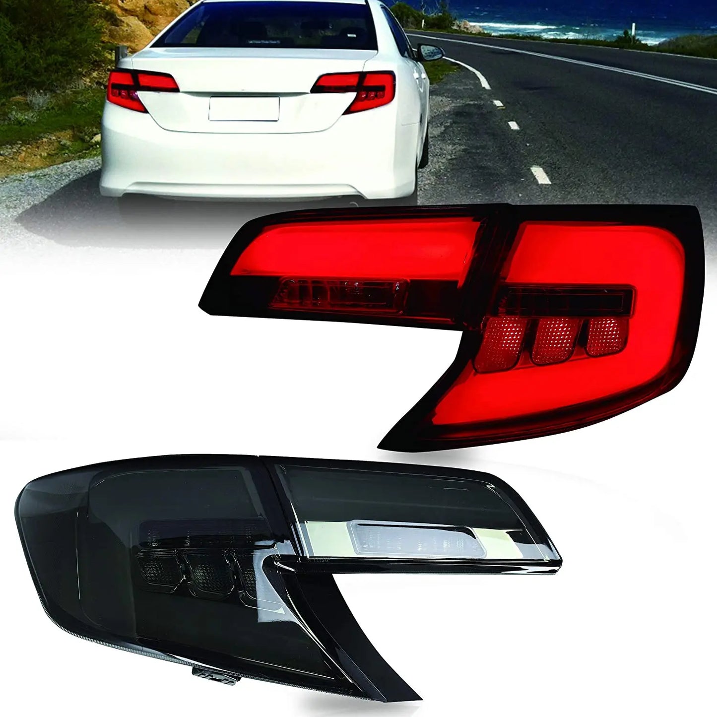 VLAND Full LED Taillights Compatible For Toyota Camry 2012 - 2014