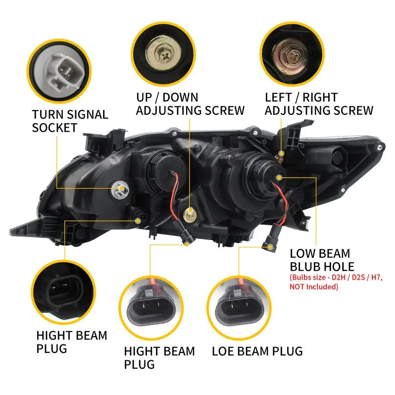 VLAND LED Headlights For 2011-2013 Toyota Corolla (E140/E150) 10th Gen facelift