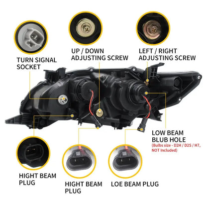 VLAND LED Headlights For 2011-2013 Toyota Corolla (E140/E150) 10th Gen facelift