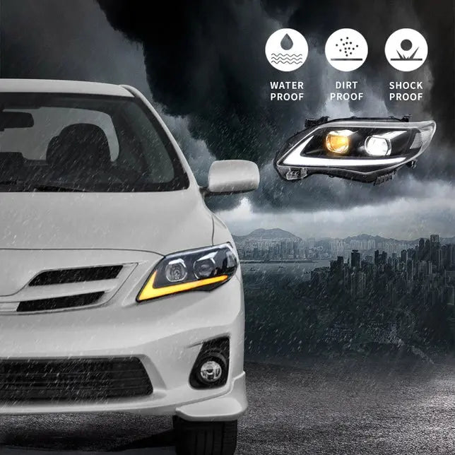 VLAND LED Headlights For 2011-2013 Toyota Corolla (E140/E150) 10th Gen facelift