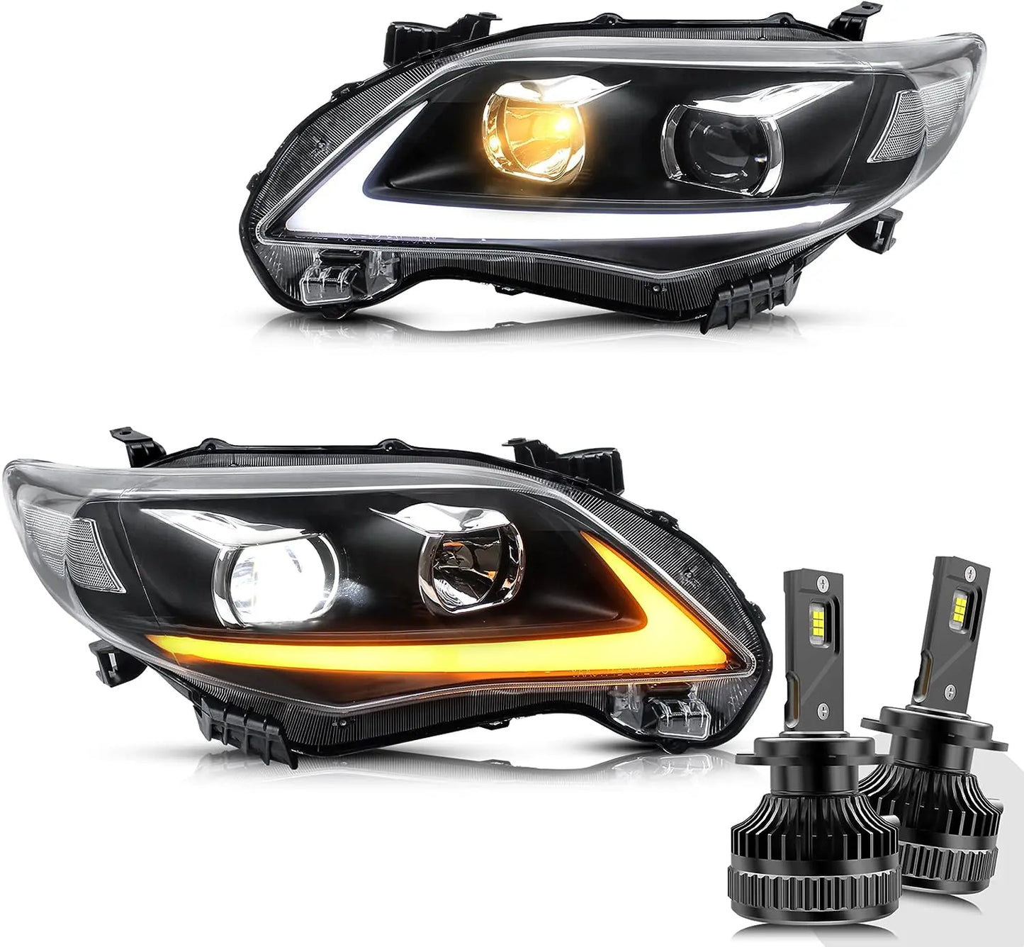 VLAND LED Headlights For 2011-2013 Toyota Corolla (E140/E150) 10th Gen facelift