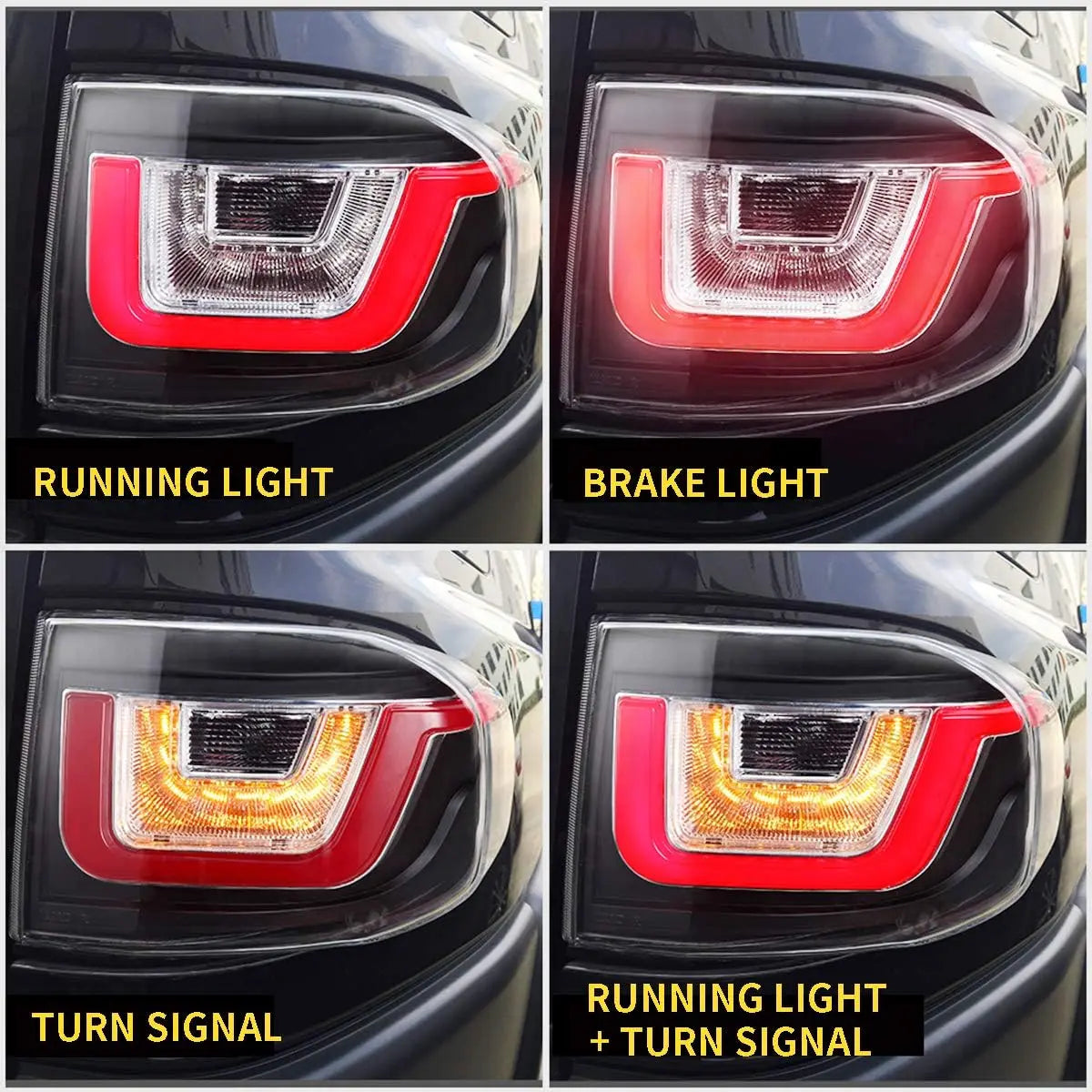 VLAND Projector Headlight With Black Bumper / Grill And Taillights Kit For 2007-2015 Toyota FJ Cruiser