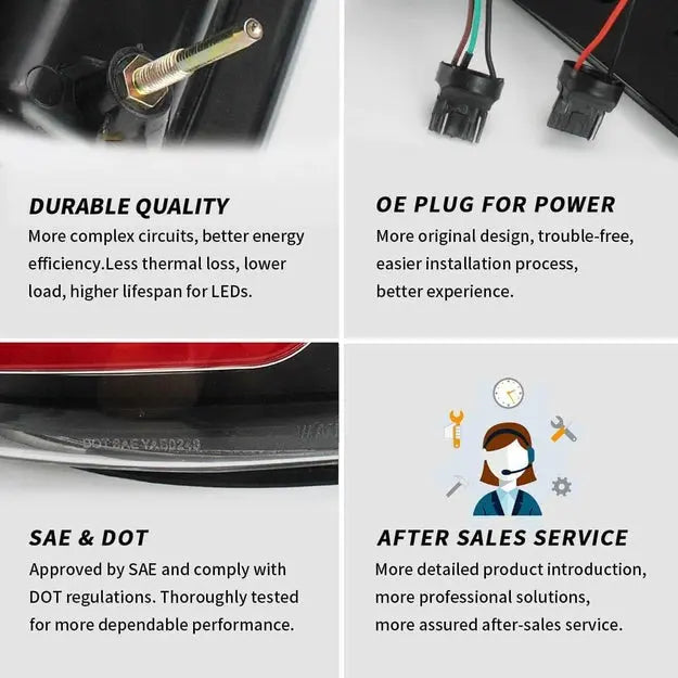 VLAND LED Tail Lights Fit For Toyota FJ Land Cruiser 2007-2017