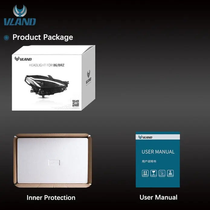 VLAND LED Headlights For 2022-2024 Toyota GR86 And Subaru BRZ 2nd Gen ZN8/ZD8