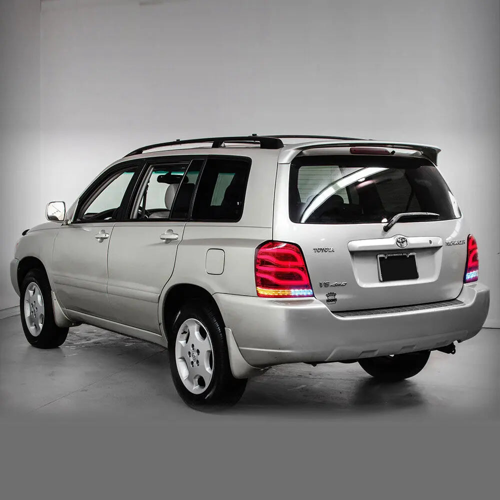 VLAND LED Taillights Fit For 2001-2007 Toyota Highlander With Reverse Running Brake Turning Function Rear Lamps