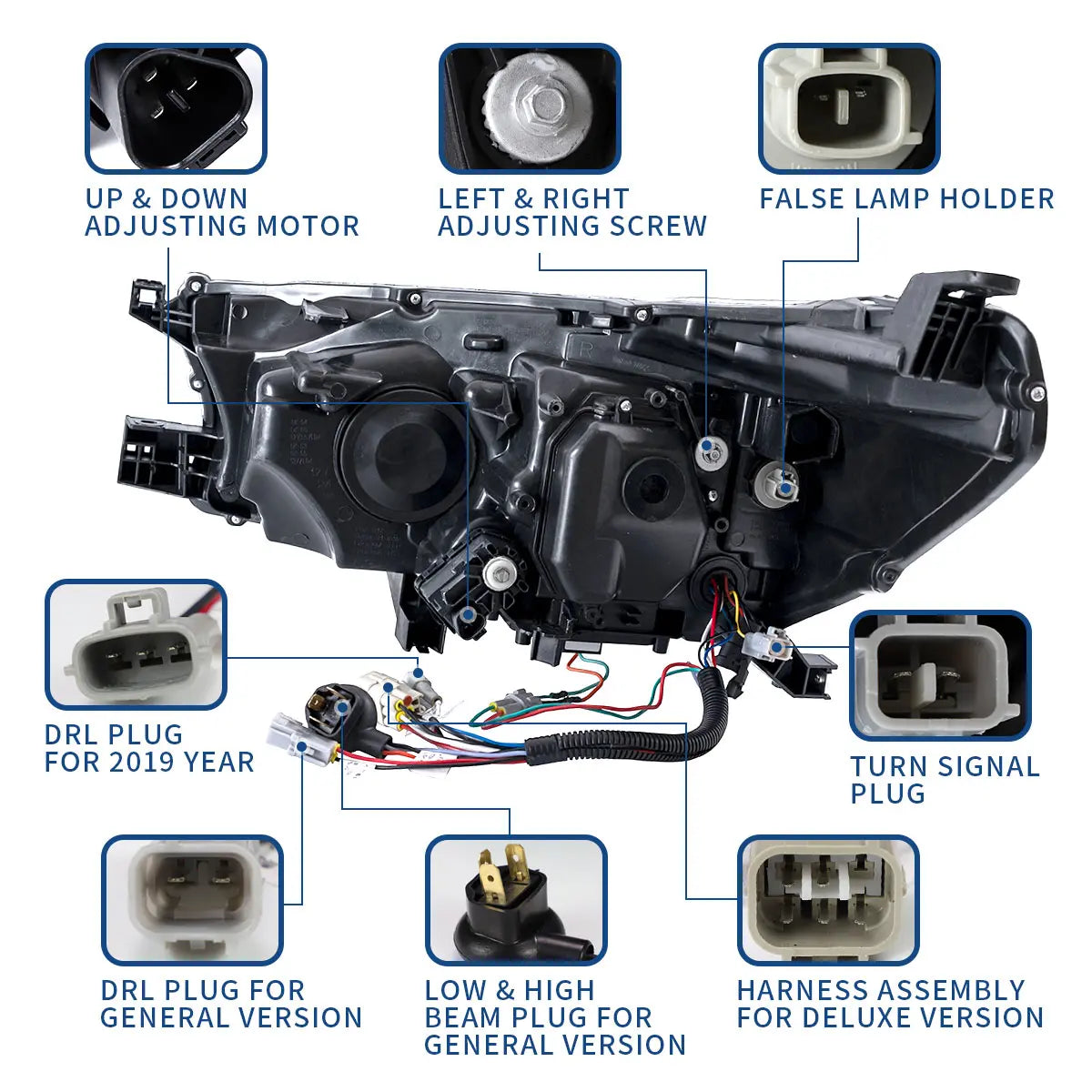 VLAND LED Headlights For 2015-2020 Toyota Hilux Front Lights