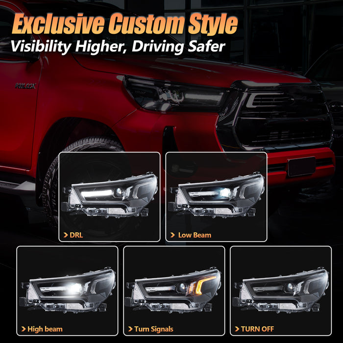 VLAND LED Headlights For Toyota Hilux /Revo 2021-2024
