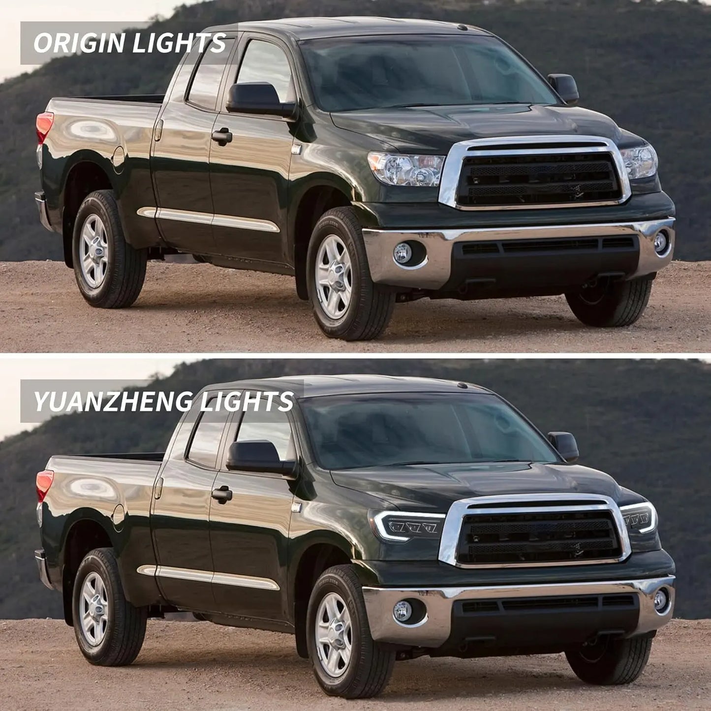 VLAND LED Projector Headlights For 2007-2013 Toyota Tundra & 2008-2022 Toyota Sequoia