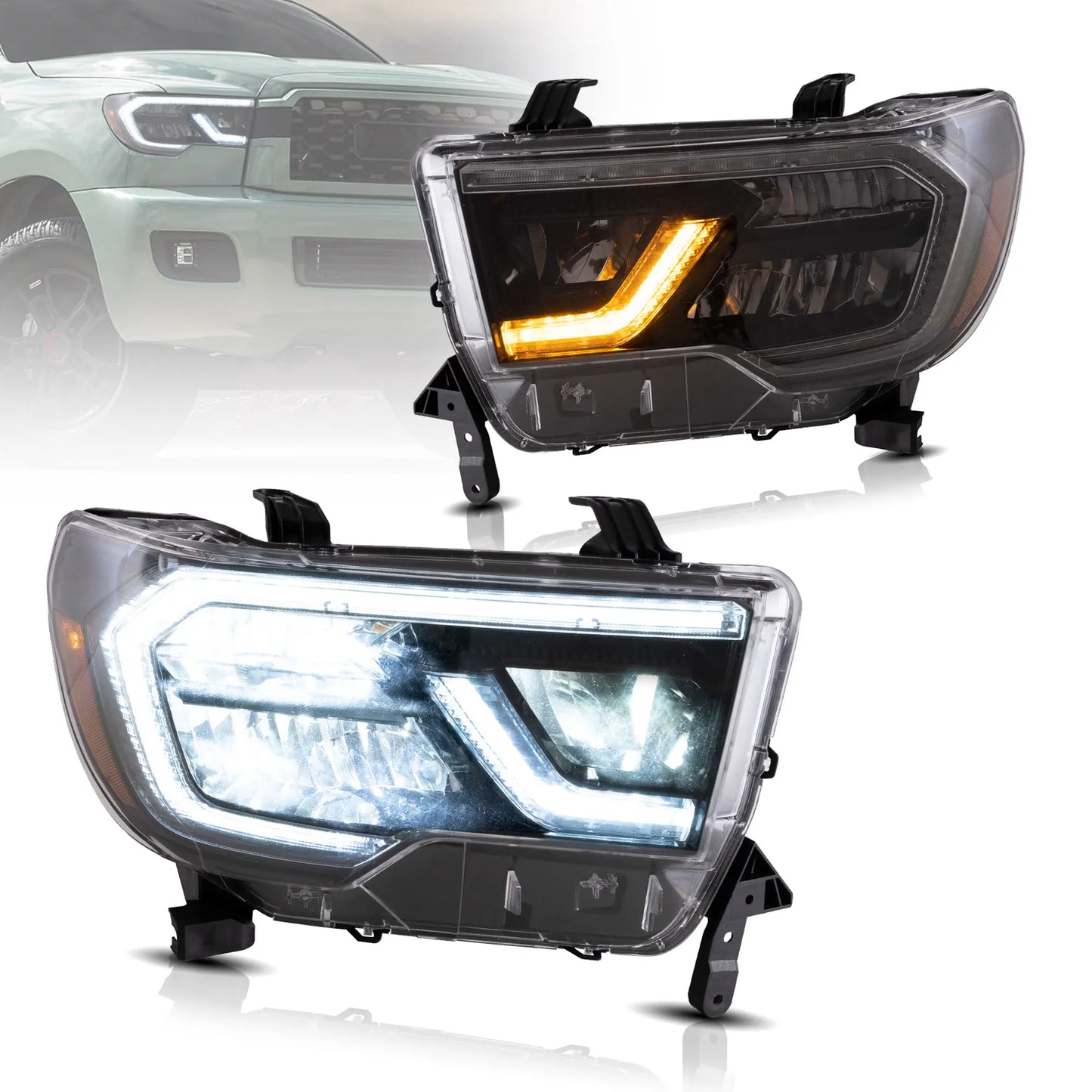 VLAND LED Headlights For 2007-2013 Toyota Tundra & 2008-2022 Toyota Sequoia