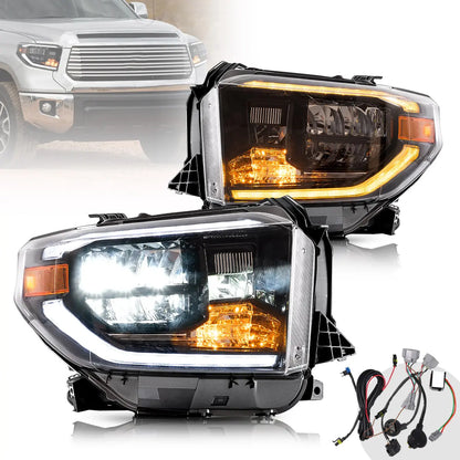 VLAND LED Headlights Fit For 2014-2021 Toyota Tundra with Sequential Turn Signals