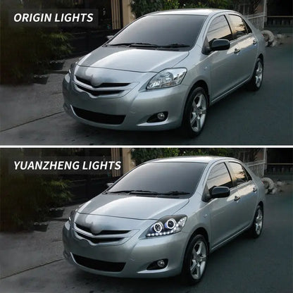 Vland Projector HeadLights For 2005-2013 Toyota Yaris/Vios/Belta Sedan Only 2th Gen (Ncp93) Black