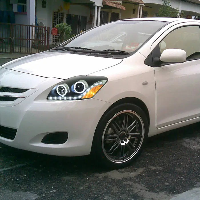 Vland Projector HeadLights For 2005-2013 Toyota Yaris/Vios/Belta Sedan Only 2th Gen (Ncp93) Black