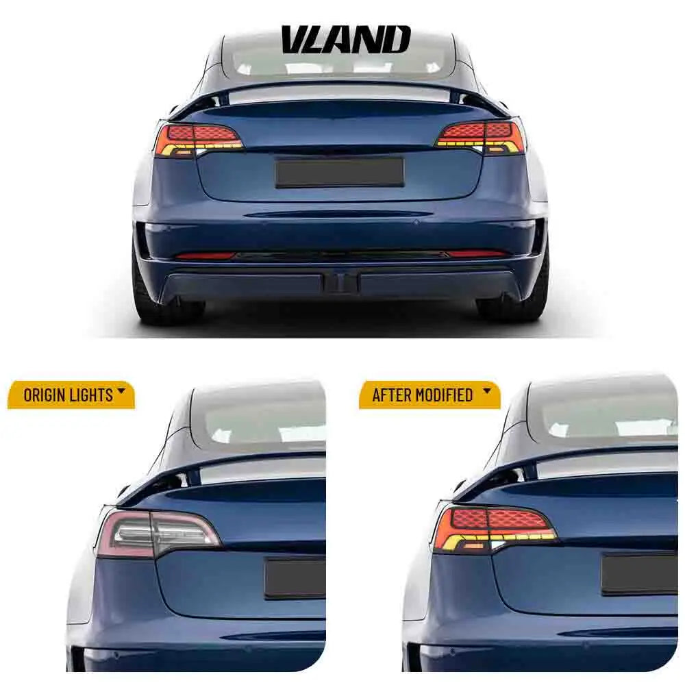VLAND LED Taillights For 2017-2023 Tesla Model 3 Model Y
