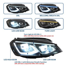 VLAND Full LED Headlights For Volkswagen 2015-2017 Golf MK7 Halogen Headlights Models (Europe is 2013-2016)