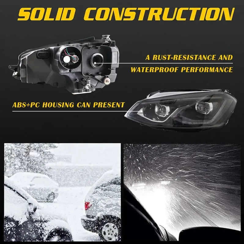 VLAND Full LED Headlights For Volkswagen 2015-2017 Golf MK7 Halogen Headlights Models (Europe is 2013-2016)